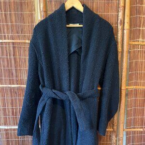 Medium Vince Bathrobe-Style Coat with Tie